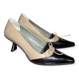 L’Autre Chose Black and Tan Women's Shoes size 37.5